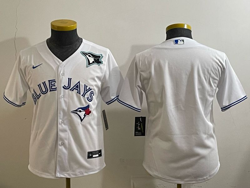 Youth 2025 Toronto Blue Jays Blank White Game Nike MLB Jersey style 014